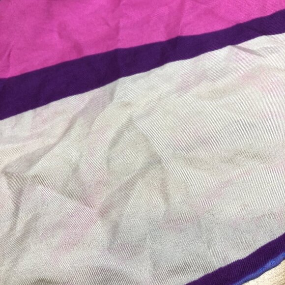Vintage Vera Neumann Japanese Silk Scarf Pink Purple 60s 70s retro - Picture 5 of 7